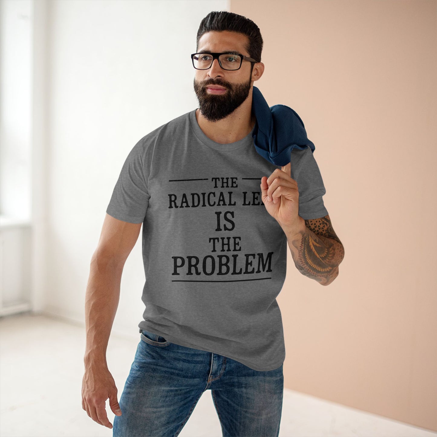 The Radical Left Is The Problem Tee | Casual Statement Shirt, Political Activist Apparel, Gift for Debates, Bold Graphic Tee