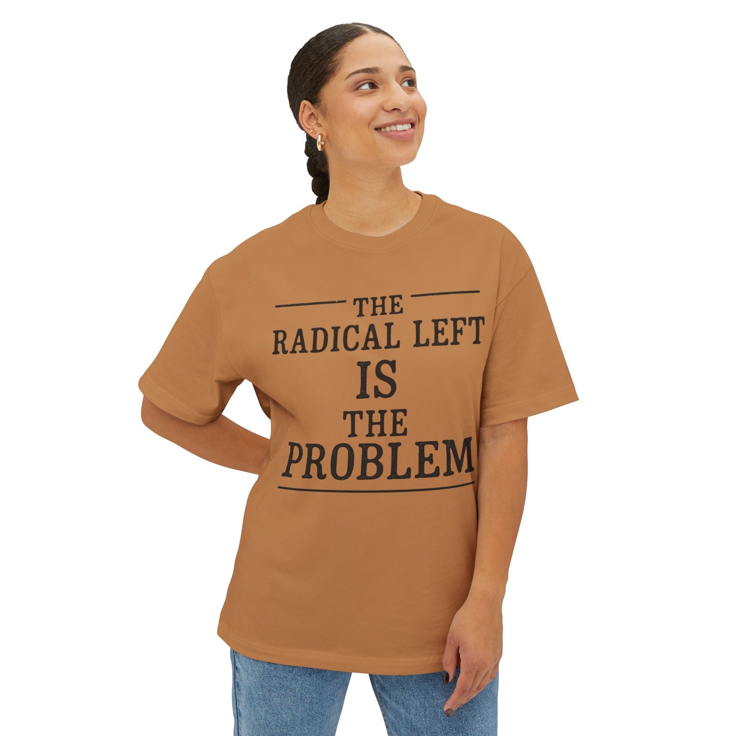 Unisex Oversized Tee - The Radical Left Is The Problem - Casual Statement Shirt, Gift for Activists, Trendy Everyday Wear, Political [...]