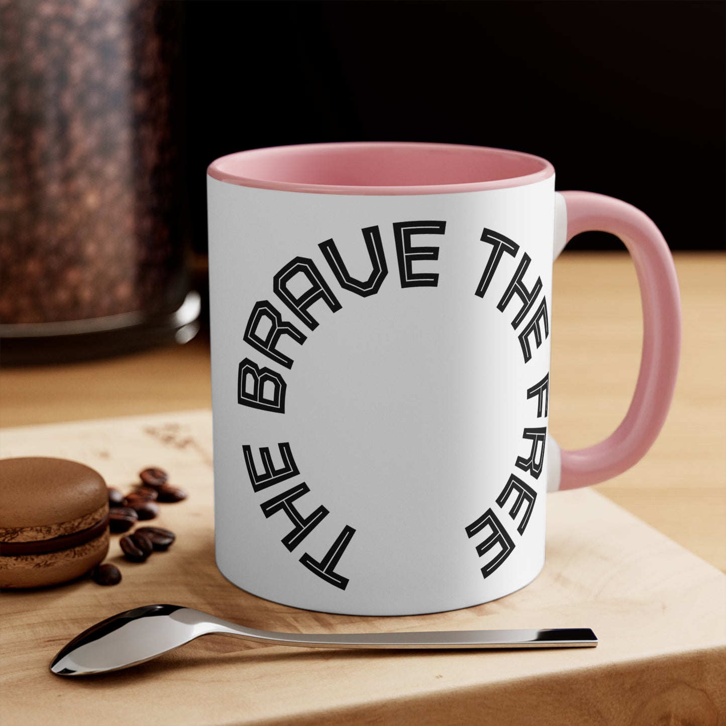 Brave & Free Accent Mugs: Empowering Drinkware, Inspirational Gift for Friends, Motivational Office Decor, Unique Coffee Cup, [...]