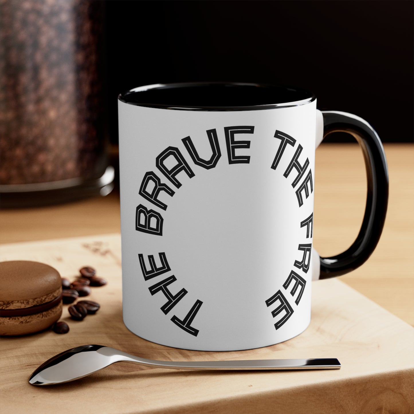 Brave & Free Accent Mugs: Empowering Drinkware, Inspirational Gift for Friends, Motivational Office Decor, Unique Coffee Cup, [...]