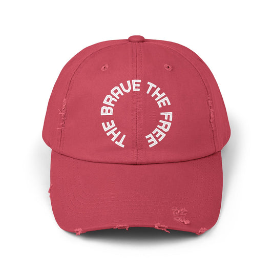Brave and Free Distressed Cap - Unisex Hat for Adventurers, Casual Wear, Gift for Outdoors Lovers, Summer Accessory, Trendy Fashion [...]