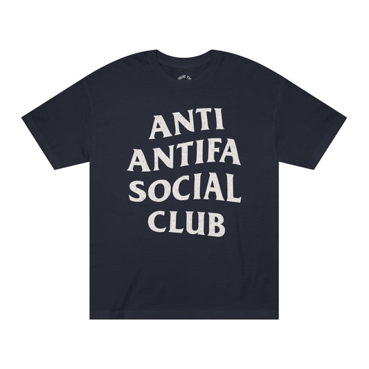 Unisex Classic Tee - Anti Antifa Social Club, Casual Wear, Statement T-Shirt, Streetwear, Gifts for Activists, Unique Graphic Tee