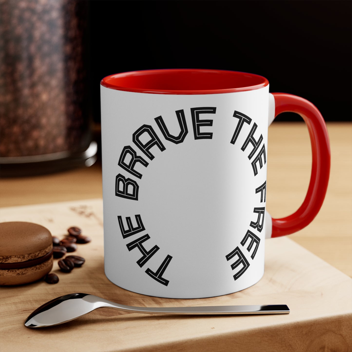 Brave & Free Accent Mugs: Empowering Drinkware, Inspirational Gift for Friends, Motivational Office Decor, Unique Coffee Cup, [...]