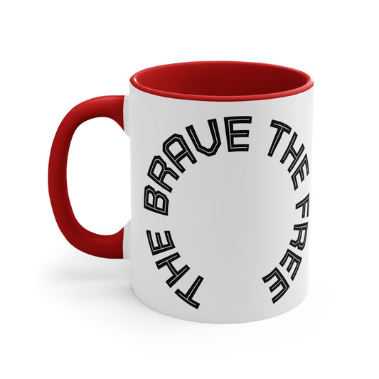 Brave & Free Accent Mugs: Empowering Drinkware, Inspirational Gift for Friends, Motivational Office Decor, Unique Coffee Cup, [...]